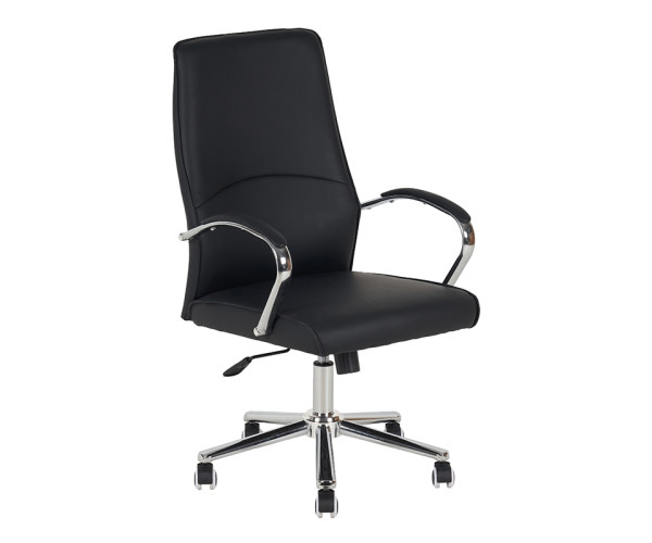 A9930 ΜΑΥΡO PU ΠΟΛΥΘΡΟΝΑ ΓΡΑΦΕΙΟΥ 60X65X48-105/58-114εκ.